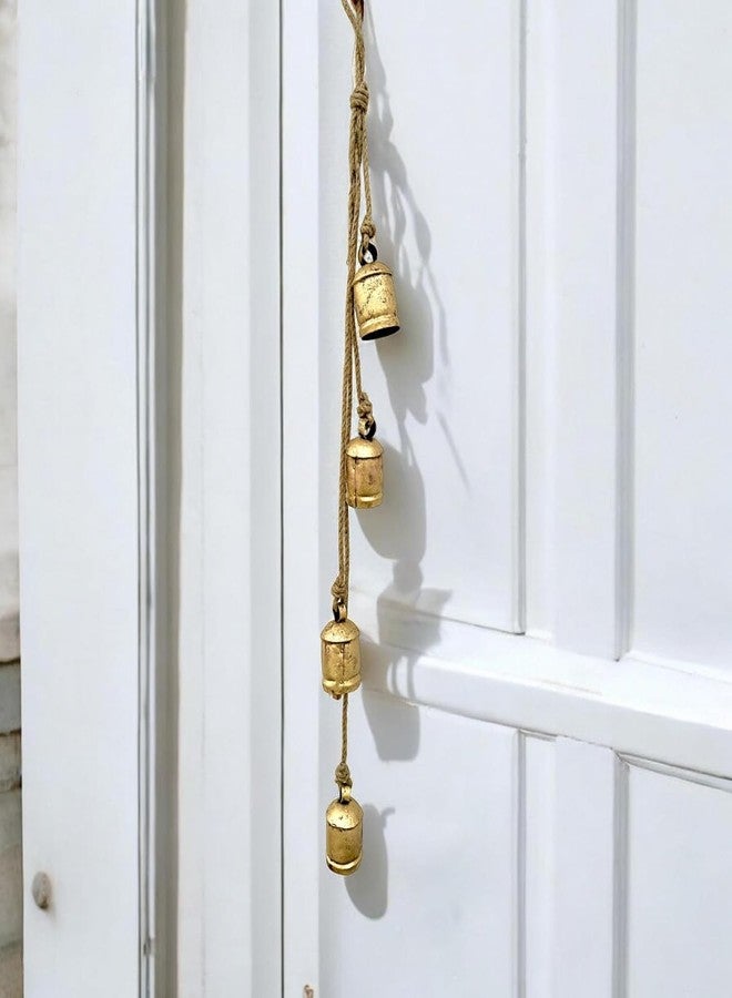 THOR INSTRUMENTS Christmas Decorations Indoor Christmas Garland Home Decor of Brass Bells Door Chime Cow Bell Harmony Rustic Vintage Wall Hanging Decor Wreath Outdoor Door Bell - Image 2